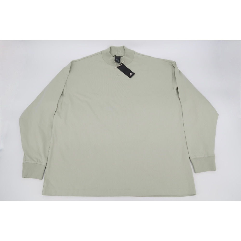 Adidas Mens Medium Halo Green‎ Basketball Long Sleeve Tee T-shirt IA3422 NWT